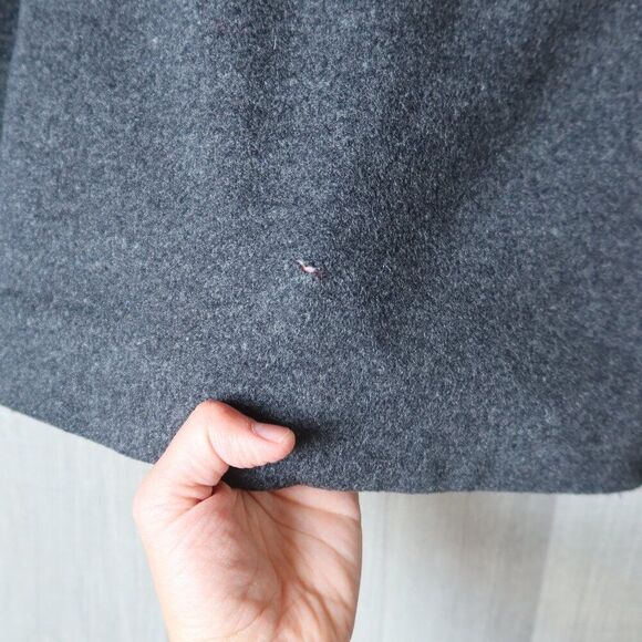 MAXMARA wool peacoat long grey alpaca mohair double breast 6 luxury old money - Picture 12 of 15